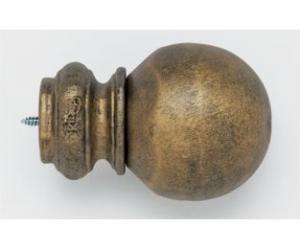 Pedestal Ball Finial With Plug - Iron Gold - 801